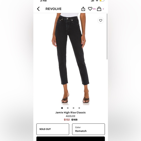 Black agolde jeans - Picture 1 of 4